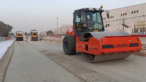 Compaction of Aggregate Base Course by Compaction Rollers