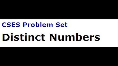 CSES - Distinct Numbers