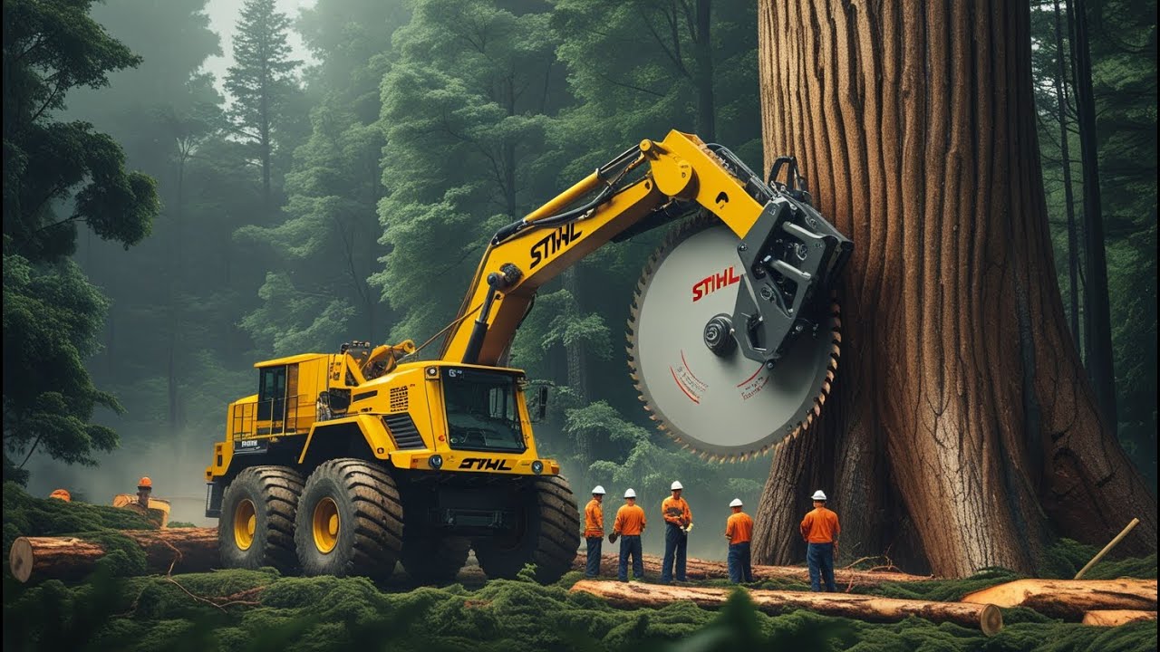 Extreme Dangerous Fastest Big Chainsaw Cutting Tree Machines #17 - YouTube