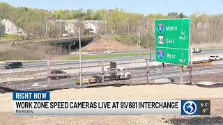 Speed cameras now active in I-91 Meriden work zone