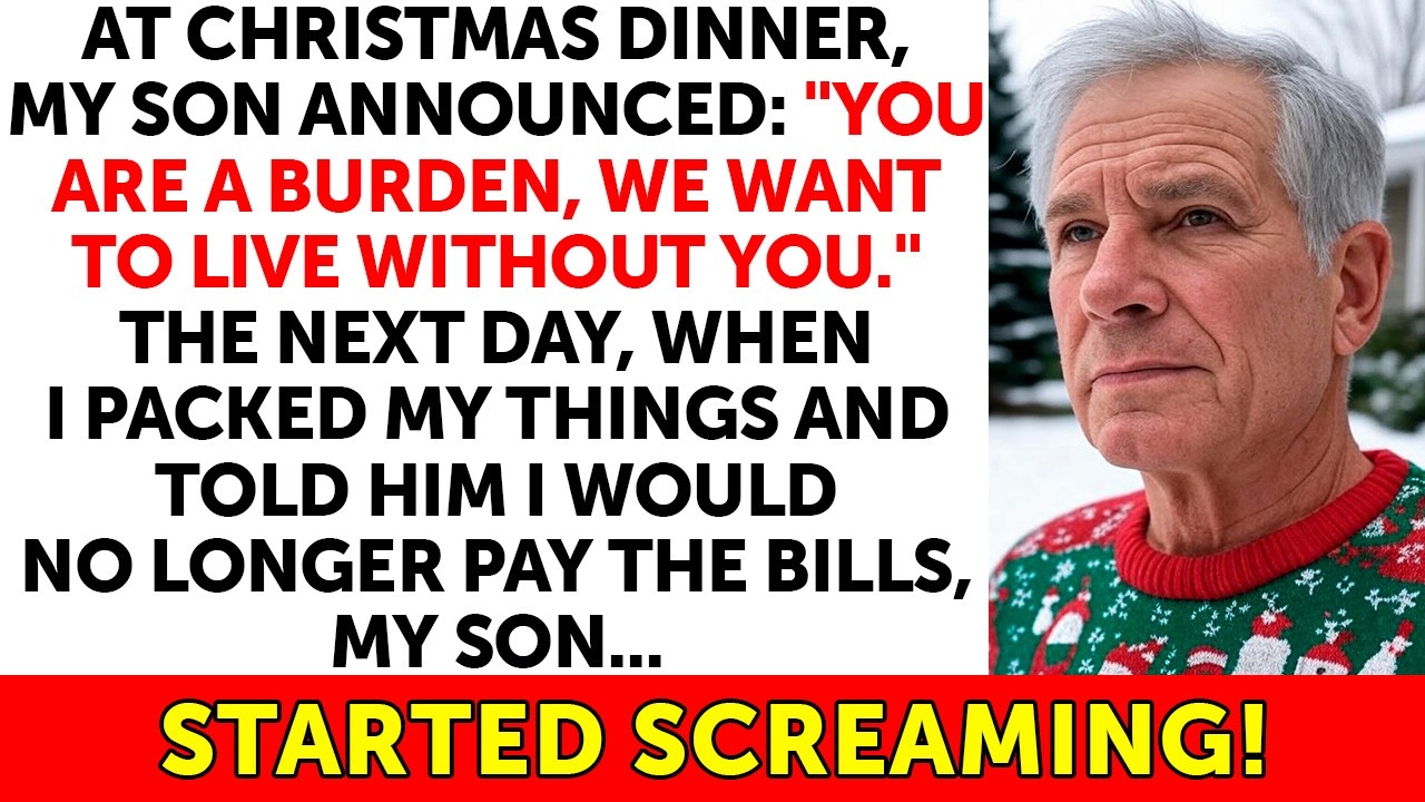 За рождественским ужином мой сын сказал: «Ты — обуза, мы хотим жить без тебя». На следующий день...