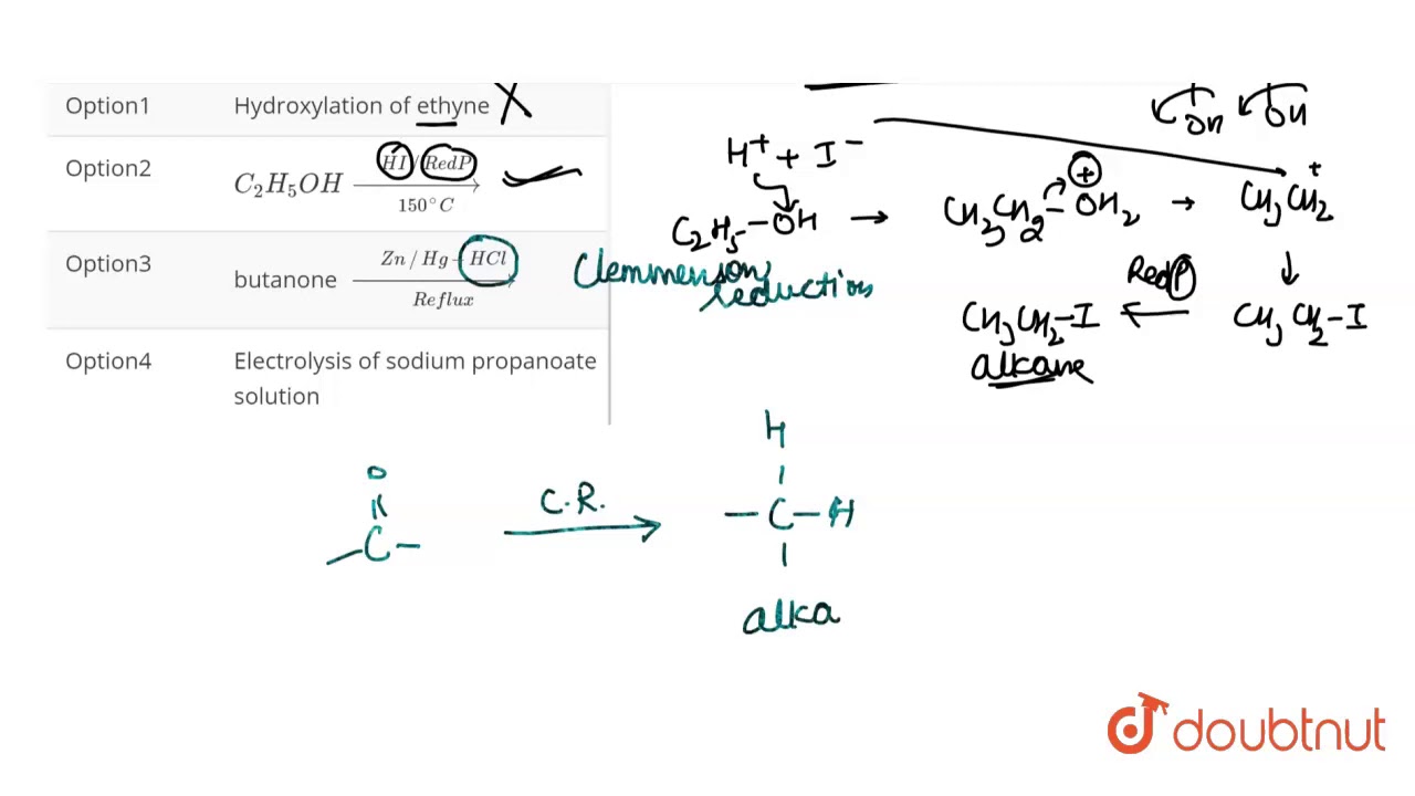 The alkane is not obtained from YouTube