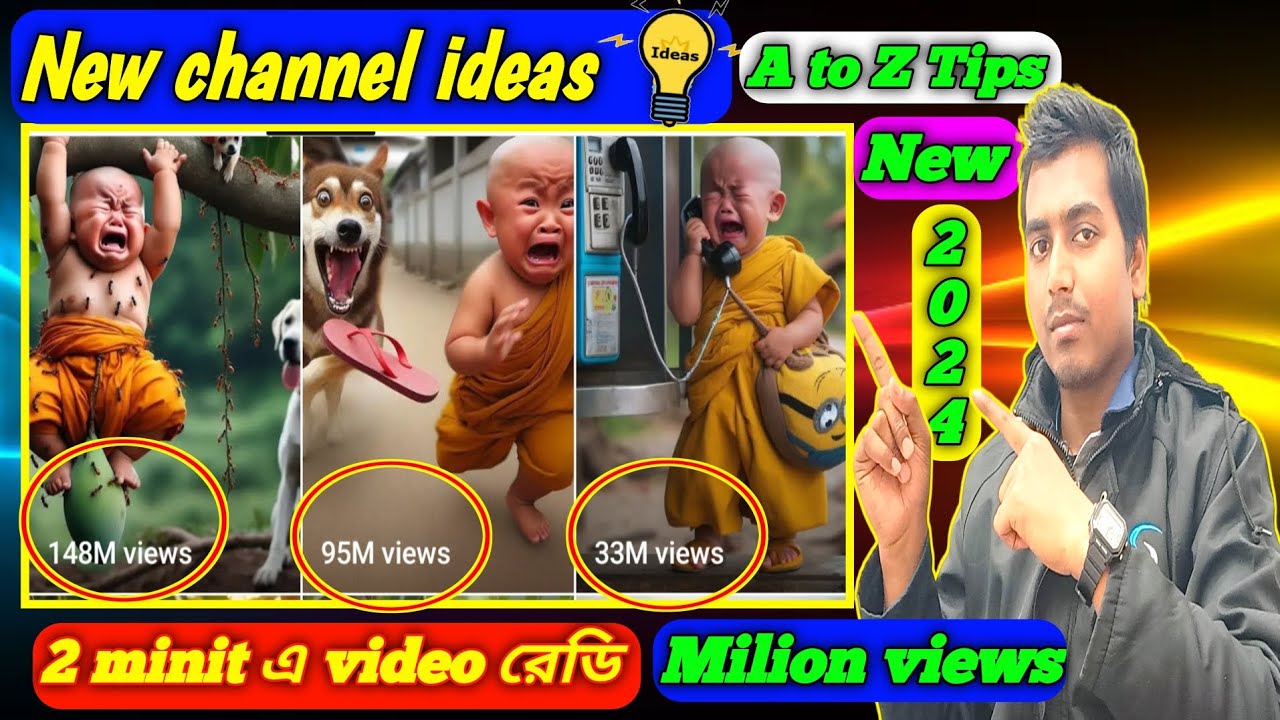New channel ideas| little monk so cute video Kivabe banabo|Ai photo genrerat|cartoon video