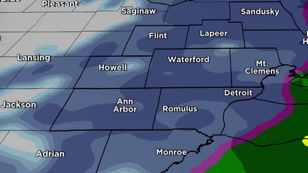 Snow expected Sunday in Metro Detroit - YouTube
