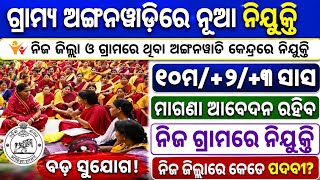Odisha Anganwadi Recruitment 2026 Apply Online ! 10th/12th Pass Jobs ! Odisha Govt Jobs