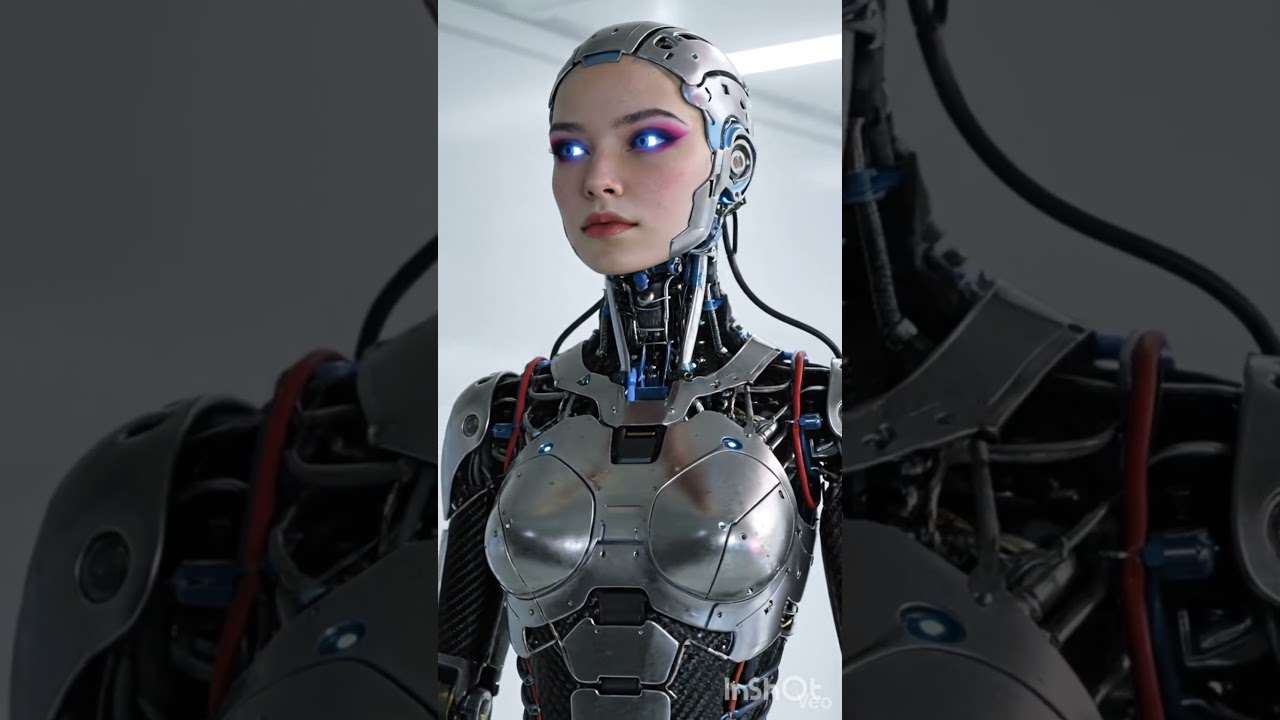 Awakening of the Future: Hyper‑Realistic Female Android in Sci‑Fi Corridor