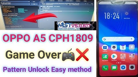 OPPO A5 | CPH1809 | Unlock PIN Pattern Google Lock | No UFI No UMT EMMC | work 100% mst tool offline