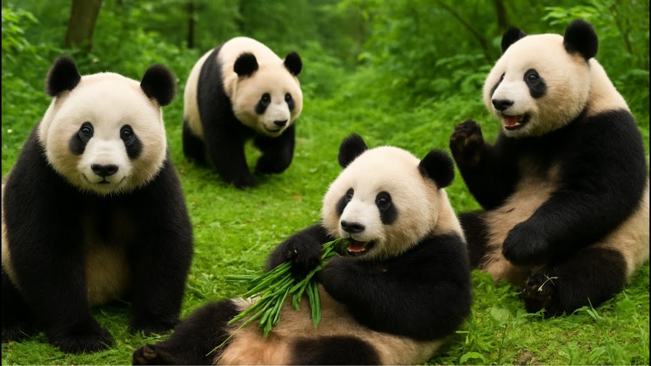 Magical Pandas in Nature | Stunning Panda Behavior & Playful Moments 🐼