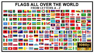 GAMBAR BENDERA NEGARA SELURUH DUNIA, LENGKAP/ COUNTRY NAMES AND FLAGS IN THE WORK