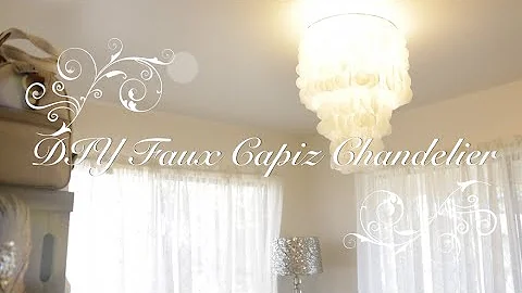 DIY Faux Capiz Chandelier