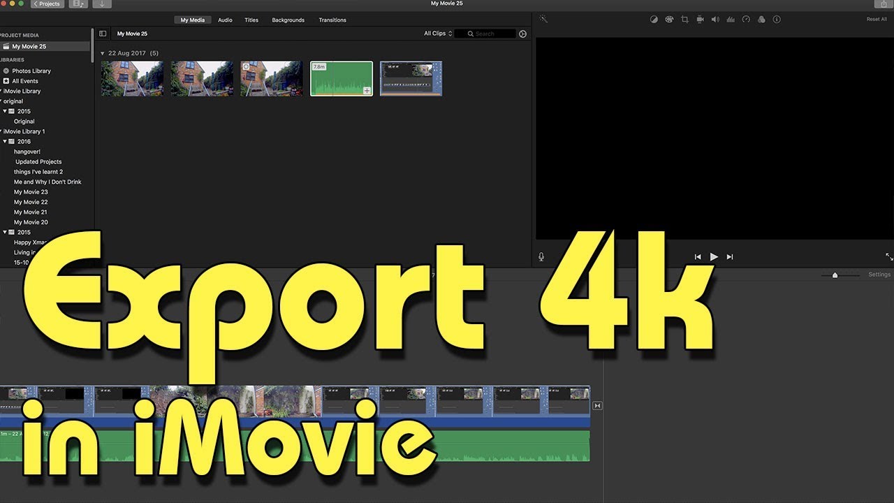 imovie 10.1.7 export mp4