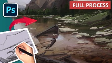Digital Painting Tutorial! Environment Concept Art Process