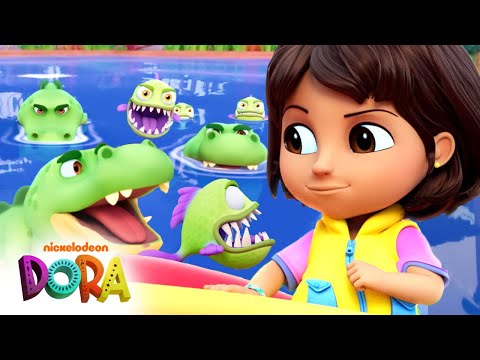 Dora & Boots Cross the Crocodile River! 🐊 | Dora & Friends