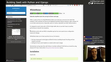 Bring in the WhiteNoise, Bring in Da Funk - Building SaaS with Python and Django #34