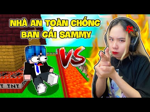 #1 PHONG CẬN THỬ THÁCH 24 GIỜ XÂY NHÀ AN TOÀN CHỐNG LẠI BẠN GÁI SAMMY KINH DỊ TRONG MINECRAFT Mới Nhất