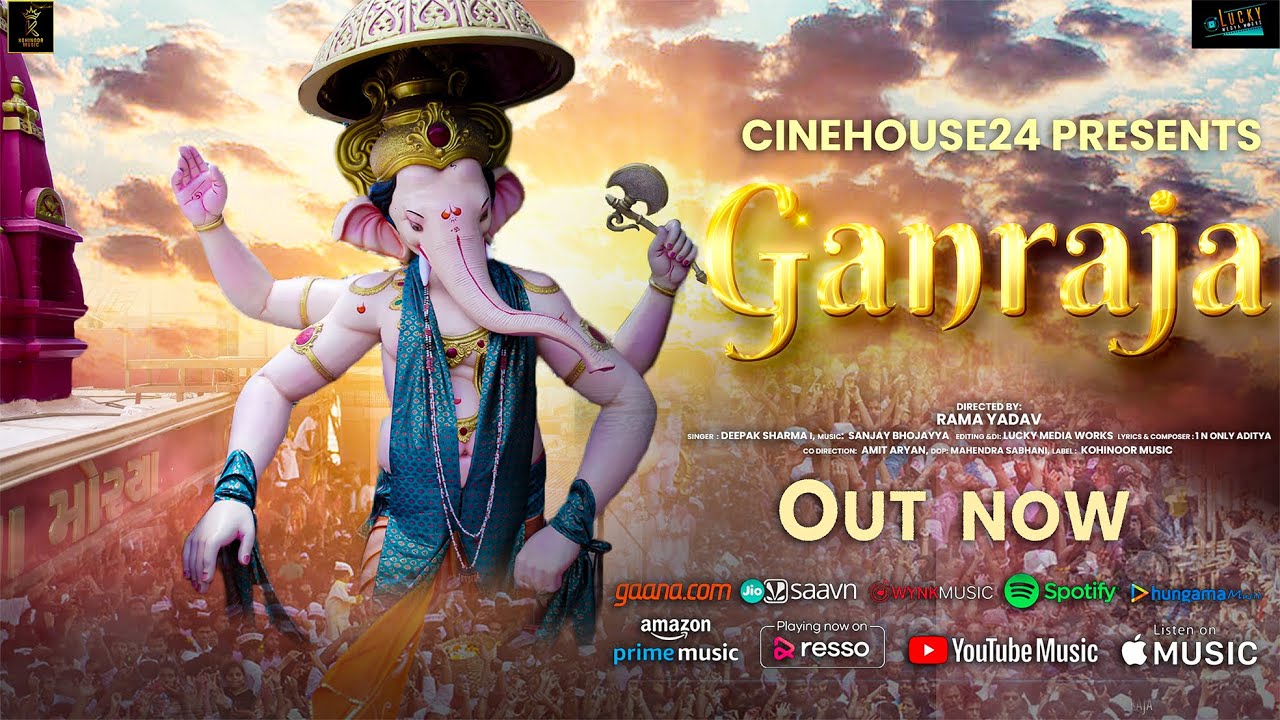 Ganraja   Official 4k Video   New Ganpati Baapa Song  Deepak Sharma