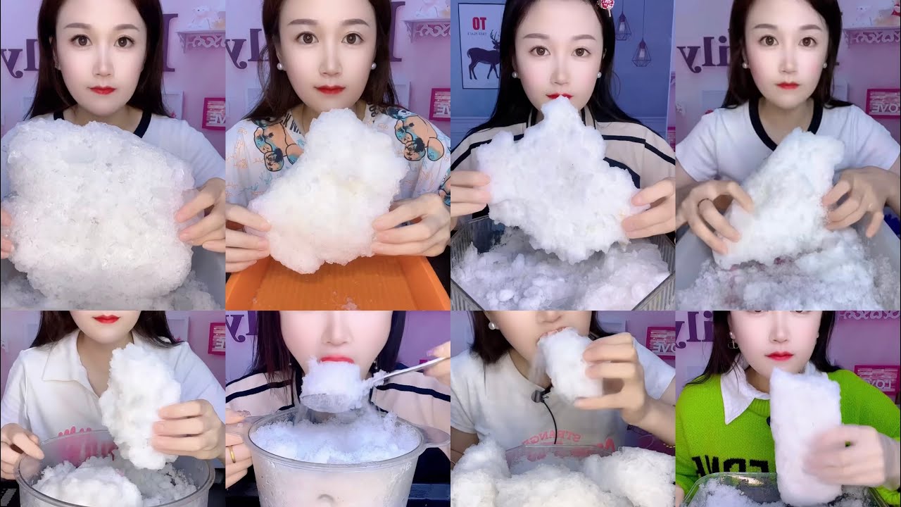 SOLO / ASMR ICE EATING / FREEZER FROST ICE / WHITE ICE / FLAVOURED ICE / ICE EATING 🧊