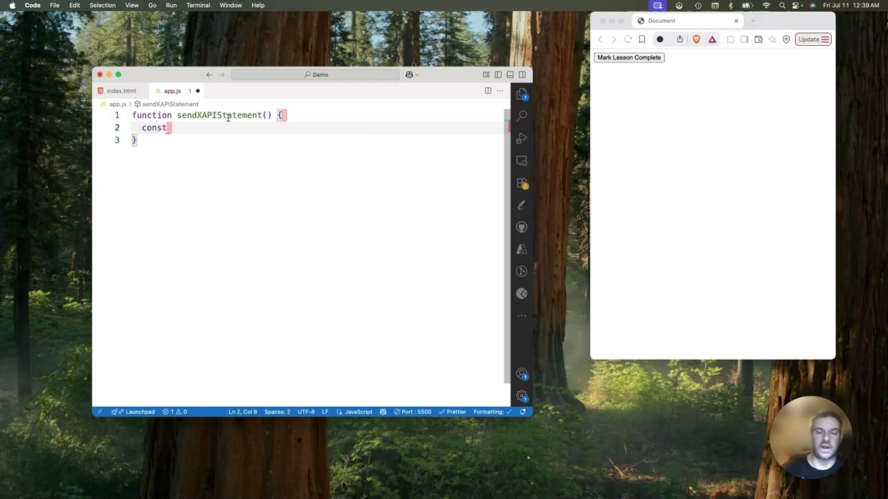 JavaScript & xAPI for eLearning — Screencast Demo