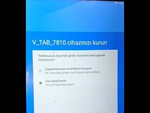 Vestel Tablet V Tab 7810 Gmail Reset FRP Çözümü