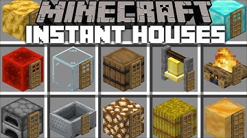 Minecraft INSTANT HOUSES MOD / SPAWN INSTANT STRUCTURES WITH JUST ONE BLOCK !! Minecraft Mods