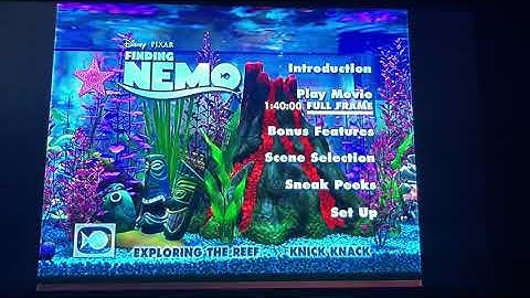 Finding Nemo main menu