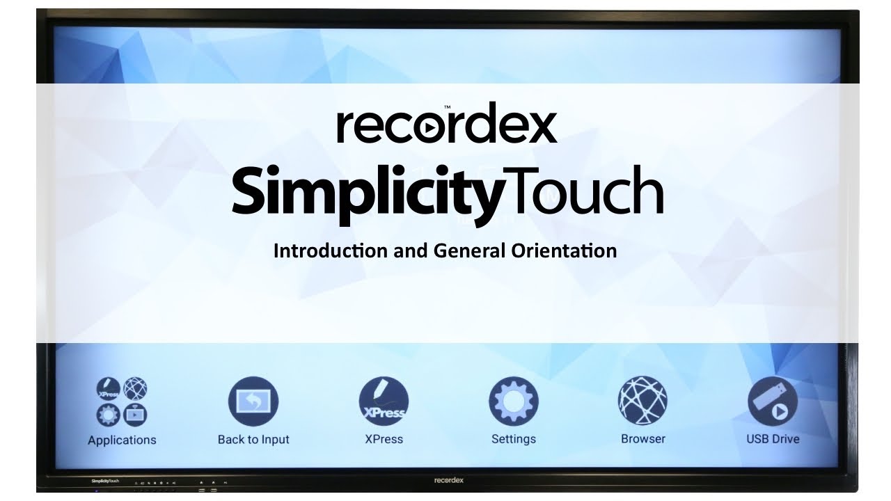 SimplicityTouch Orientation Training