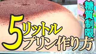 糖質制限　巨大豆乳プリン作り方(５リットル＝５ｋｇ)スイーツイベント・パーティにどうぞ！
