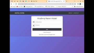Hostel Management System( flask)