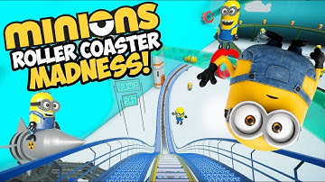 Despicable Me, Minions Madness Roller Coaster! POV Ride Experience