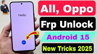 All Oppo Frp Bypass Android 15 New Solution 2025 ? Gmail Id Login Fix Oppo Frp Unlock Without Pc