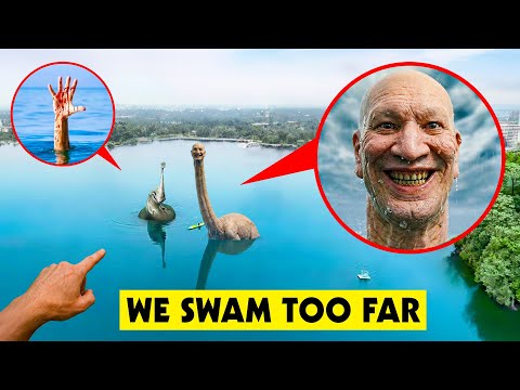 DRONE catches WE SWAM TOO FAR vs HAND SEA MONSTER in REAL LIFE!! (SEA MONSTER MOVIE)