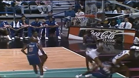 Dennis Rodman Nearly Faceplants Against Pistons (1...