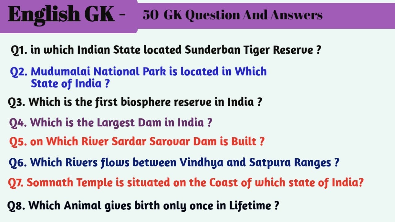 Vibrant 50 Gk Questions With Answers Picture in HD Vibrant 50 Gk Questions With Answers Picture in HD