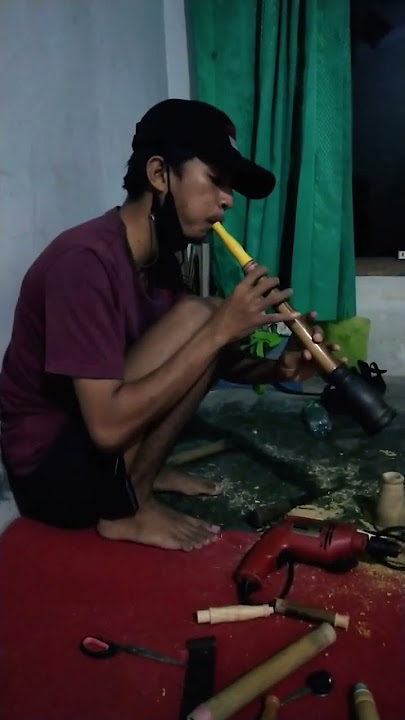 proses pembuatan slompret jaranan buto banyuwangi