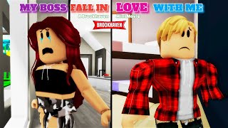 MY BOSS FALL IN LOVE WITH ME | Brookhaven Movie Roblox | (VOICED)