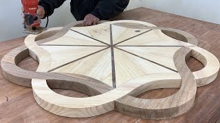 Extremely Ingenious Skills Curved Woodworking Craft Worker // Beautiful Tea Table With Unique Design