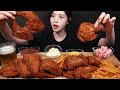 SUB)미친빠삭함 옛날통닭다리 치킨에 대왕닭껍질튀김 먹방!🍗🍺 생맥주 감자튀김까지 꿀조합 리얼사운드 Chicken & Beer Mukbang Asmr