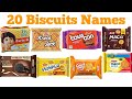 20 बिस्कुट के नाम सीखें | 20 biscuit Names in English for Kids Vocabulary Learning