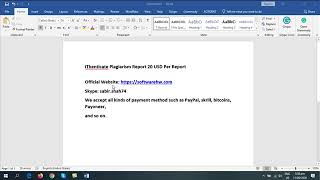 IThenticate Plagiarism Report 20 USD Per Report