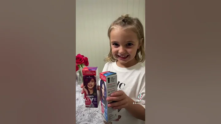 Come watch me color my hair! #haircolor #kids #hairdye #purple #blue #iloveit