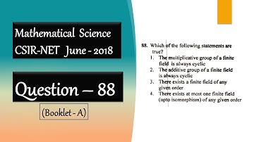 Finite Field Theory CSIR-NET June 2018 Question 88
