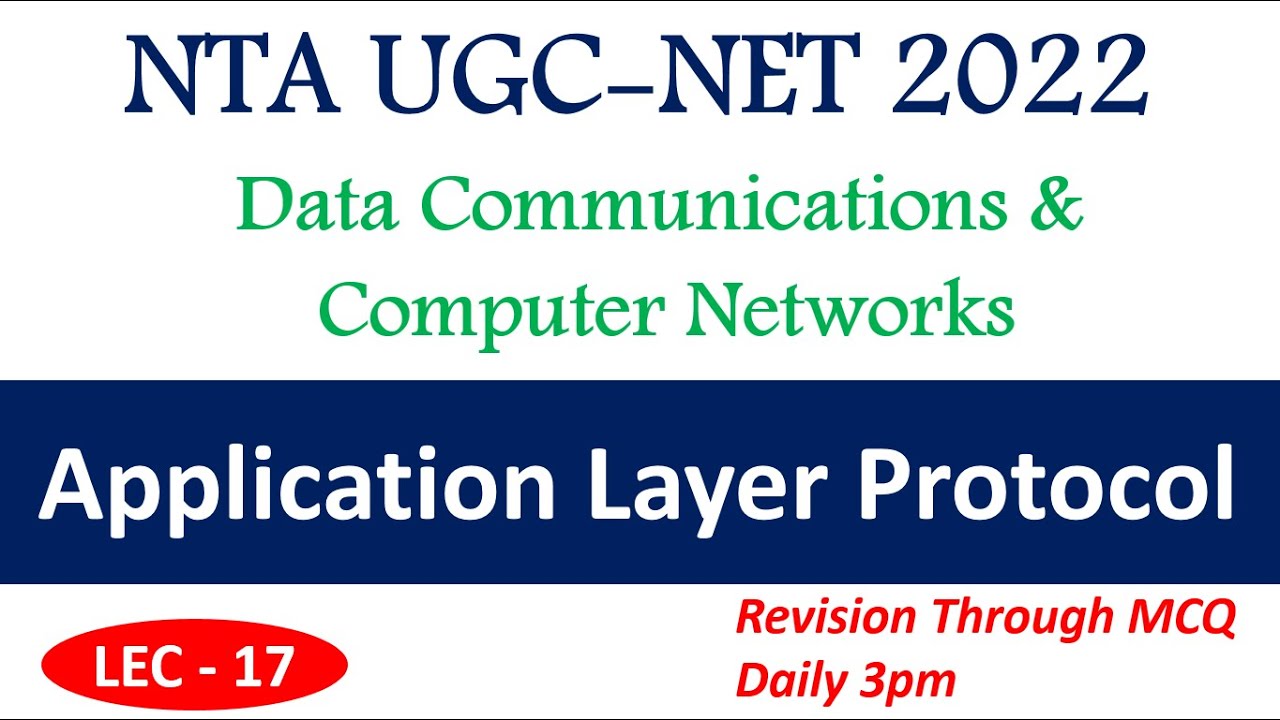 Application Layer Protocols MCQ Computer Network NTA UGC NET Paper