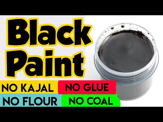 How to make black acrylic paint at home/home made acrylic paint without  food colour/Ash colour paint - …