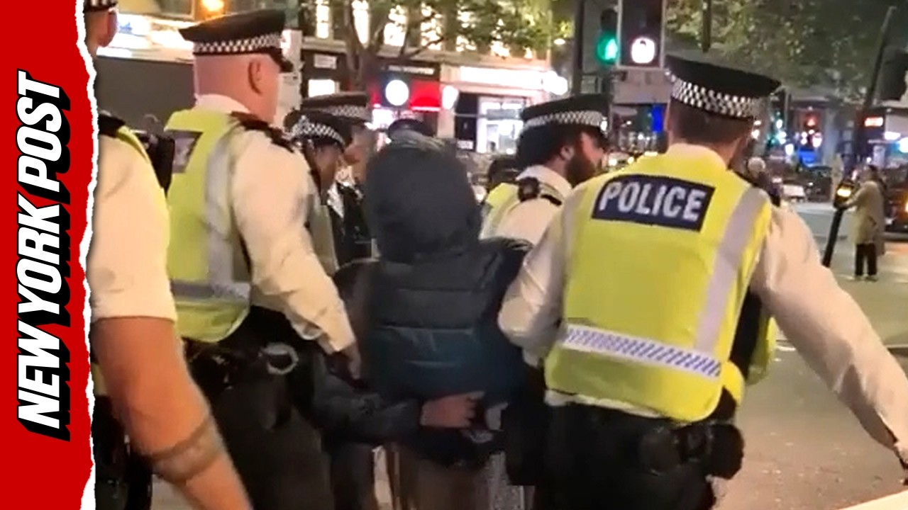 London Protester Carried Off by Police for Holding Pro-Palestine Magazine