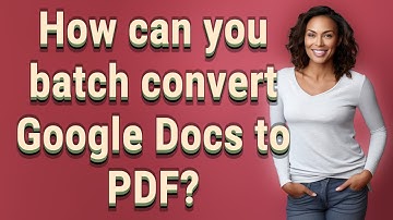How can you batch convert Google Docs to PDF?