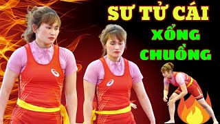 SƯ TỬ CÁI xổng chuồng vật như đánh ghen .Traditional Vietnamese village festival Women’s Wrestling.
