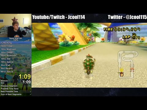 WR Mario Kart Wii 100 Unlock Everything Speedrun In 7 06 55 By Jcool114 All Tracks Characters