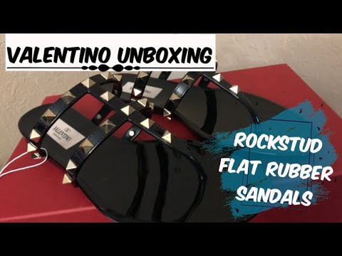 rockstud flat rubber sandals