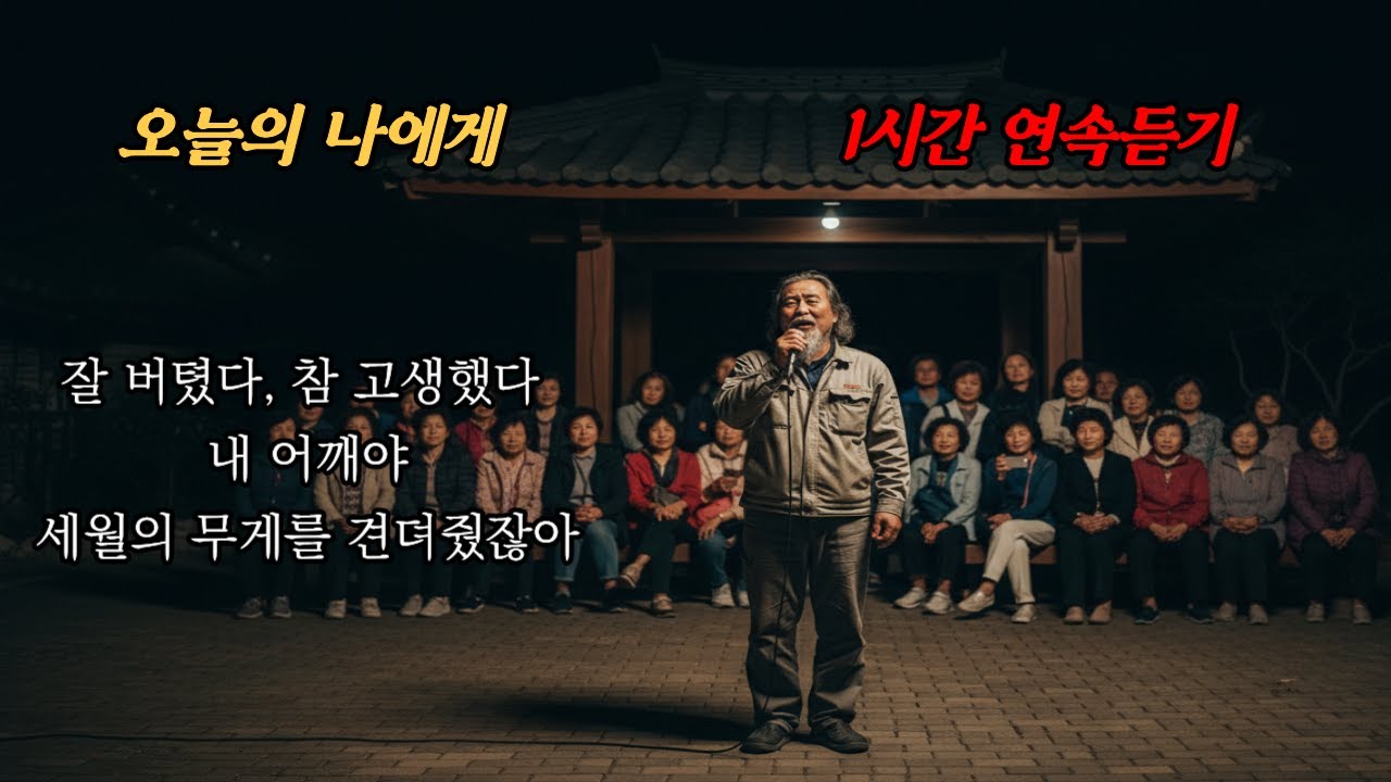 [1시간] 오늘의 나에게🎵참 고생했다 내 어깨야🎵 #7080 #트로트 #트롯