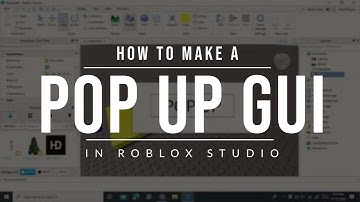 How to make a pop up gui in Roblox studio!